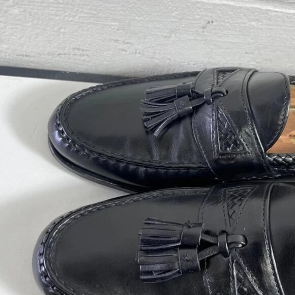 Allen Edmonds 47711 Maxfield Black Leather Tassel Loafers Dress Shoes Men's 11 D - Picture 8 of 9